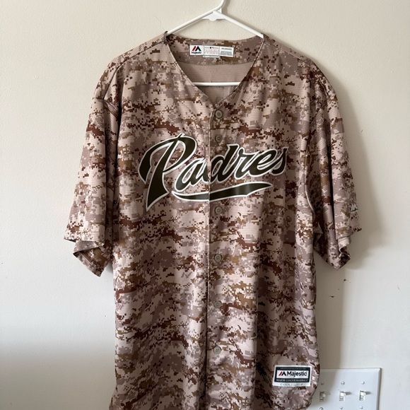 Majestic Other - Men’s Majestic James Shields #33 SD Padres Digital Camo MLB Jersey Sz 2XL - RARE